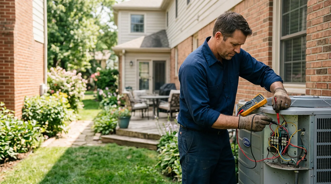 HVAC technician working near Levering, MI